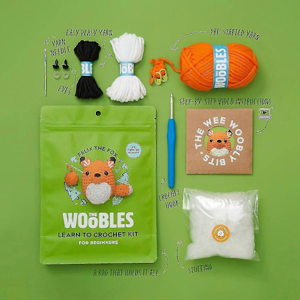 Heklekitt for Begynnere DIY Heklet Stoffdyrsett Begynner Heklekitt fox