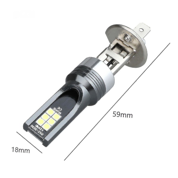 2 stk./sæt H1 LED Forlygte Pære Omdannelsessæt 100w