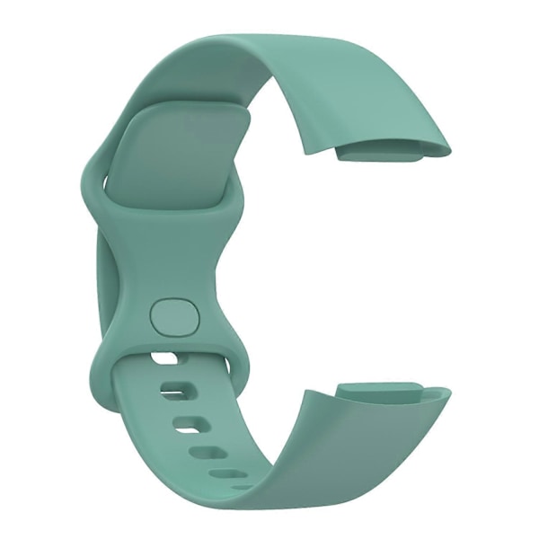 Til Fitbit Charge 5 Silikone Urrem, Størrelse:L L Green