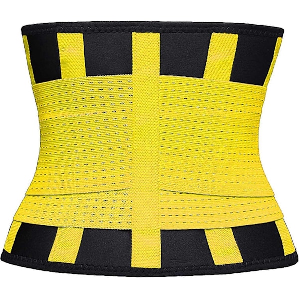 Midjetränare Bälte för Kvinnor - Midjeformare Trimmer - Bantande Kroppsformande Bälte - Sportgördel Bälte (Uppgraderad) Yellow X Large
