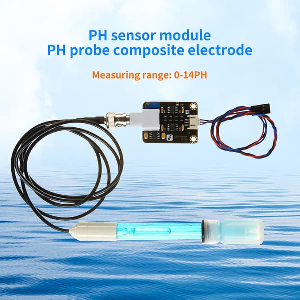 PH Sensor Modul Presis Rask Respons PH Verdi Overvåkingskontrollkort Elektrode Probe for Arduinos