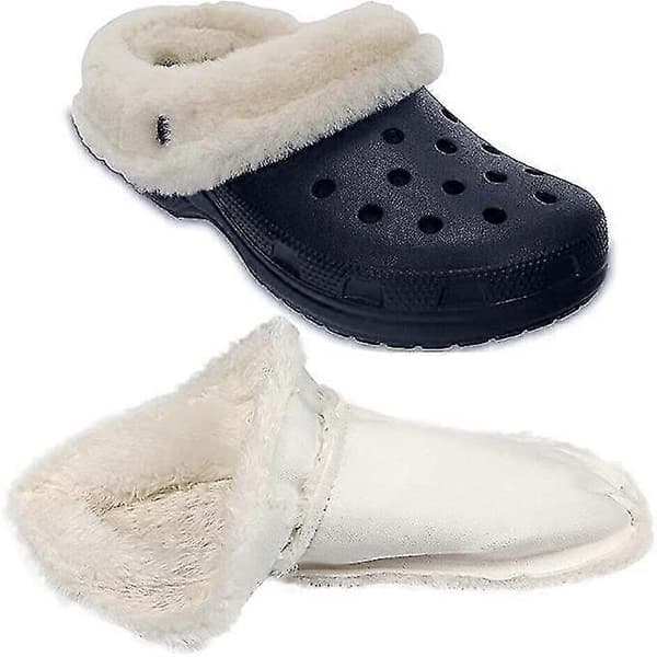 Indlægssåler til Crocs-sko, Hvid Pelsindsats Foring Sko Indersål Size 37-38