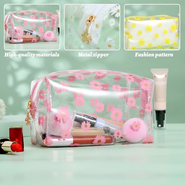 Kun taske Klar Blyantsæske, Plastik Stor Transparent Blyantsæske Lynlås Pen Blyant Taske Pung Rejse Kosmetik Makeup Taske White