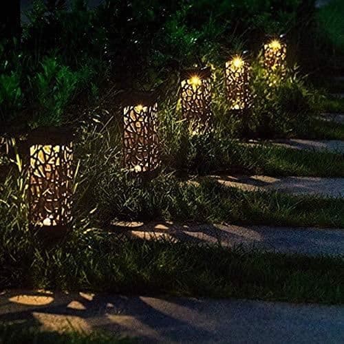 4 stk. Solar LED Hagelys, Vanntette Lykter, Pullertlys for Terrasse- og Hagedekorasjon