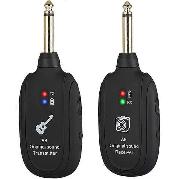Trådløs Gitar Sender Mottaker Trådløst Gitarsystem Svart 20Hz-20k