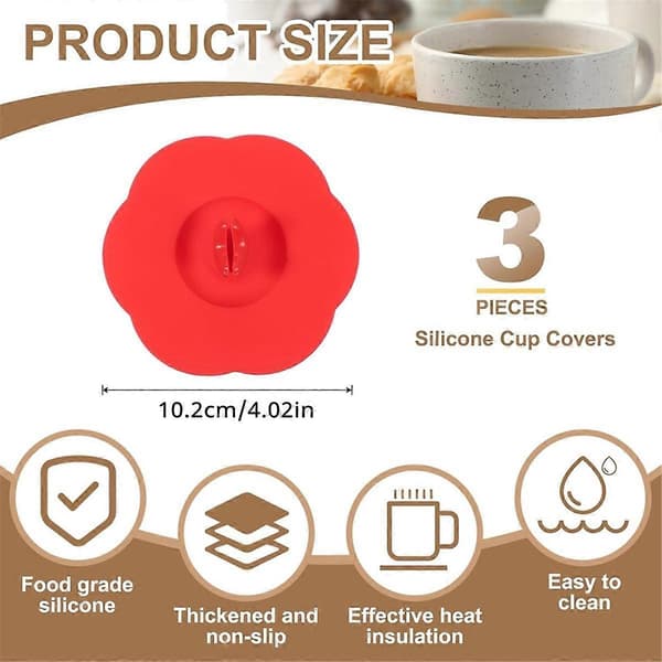 3 stk. Silikonkopplokk, 10 cm Hjerte Universal Kopplokk