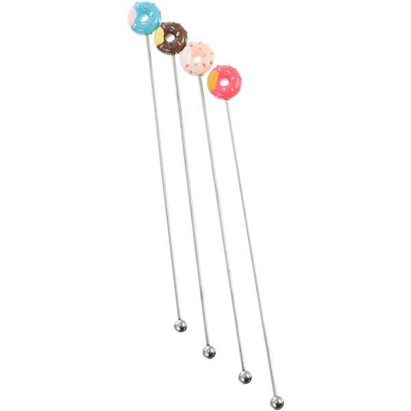 4 stk. Rørepinne Kaffe Drikke Rør Bar Rørepinne Mixer for Kaffe Cocktail Pinner Kaffe Røre Pinner