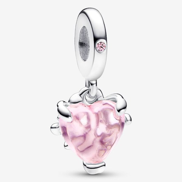Pandora Sterling Silver Koncentrisk Rosa Familjeträd Hängberlock Homolog 792654C01, Inkluderar Originalask