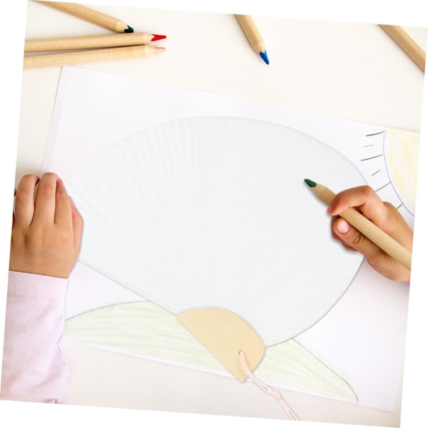 Handfläktar i papper, Partytillbehör, Bröllopspresenter, Mini Fläktar, DIY Mini Pappersfläktar, DIY Målningsfläkt