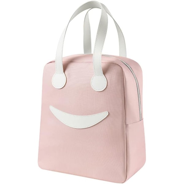 Bærbar lunsjpose Mini lunsjpose Isolerende pose Bærbar søt lunsjpose Utendørs piknikpose Ispose Utendørs oppbevaringspose Pink large