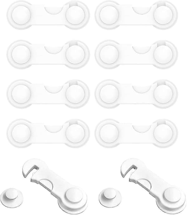 Barnsäkerhetsspärrar Barnsäkerhetsskåpsdörrar, [10-pack] Barnlåda