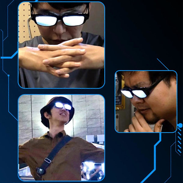 Anime Parodiglasögon Anti-break Luminous Vit Cosplay Glasögon Rekvisita för Fest Qinhai