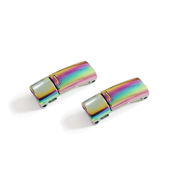 2 stk Lazy Magnetiske Metal Snorspænder Snøreløse Snorspænder Knapper Børn Voksne - SNNGV Rainbow