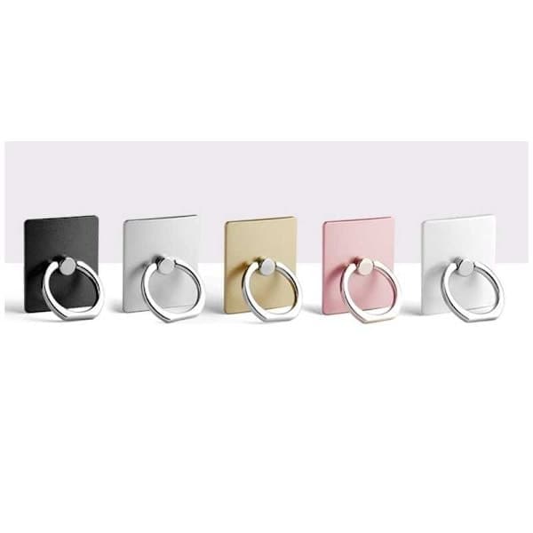 [2-pakning] mobilring ringholder silver