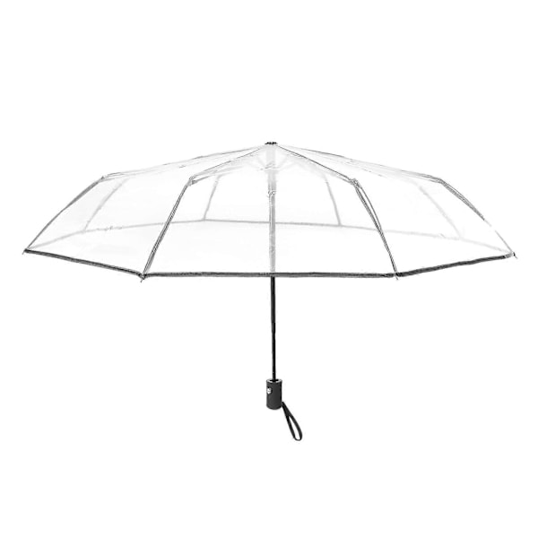 Transparent Automatisk Paraply Regn Kvinder Mænd Sol Regn Auto Paraply Kompakt Foldbar Vindp