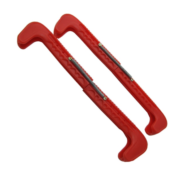 2 stk. Ishockeybeskyttere, Ishockeybeskyttere for skøyteblad Figur Plastbeskytter Justerbar - xinhan Red