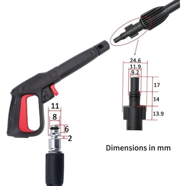 Högtryckstvättspistol, Vattensprutpistol - 16 MPa Högtryckstvättklämma Bilsprutpistol C