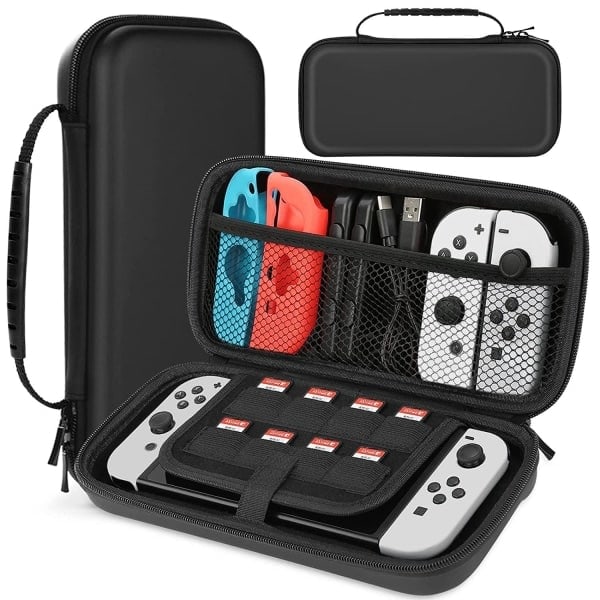 Opbevaringsetui Hårdt - Etui til Nintendo Switch - Organizer Sort