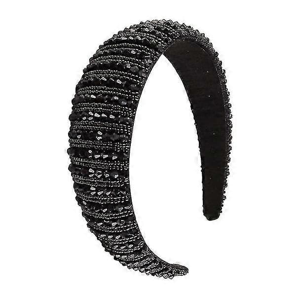 Krystall Rhinestone Hårbøyle (2 stk Hvit) Svart hvit