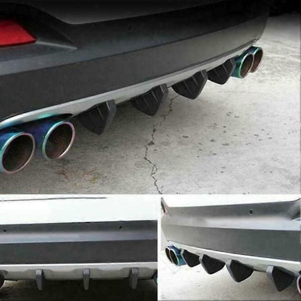 4st Bil Bakre Stötfångare Diffusor Fena Spoiler Läpp Universal Biltillbehör
