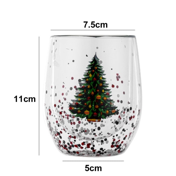 Søde Kopper Te Kaffe Kop Mælk Dobbelt Vægge Glas Kop Jul