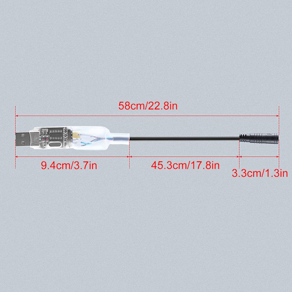 USB-programmeringskabel för elcykelmotor