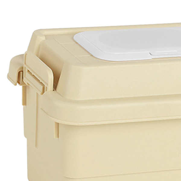 Camping Opbevaringsboks Udendørs Tissueboks med Låg til Rejser Hjem Madlavning Sort White 18cmx12cmx11.5cm