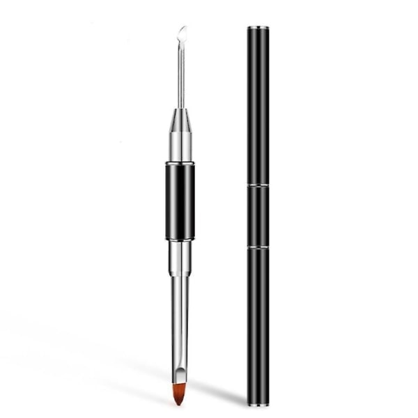 5 st Dubbelsidig Polygel Borste och Picker 2 i 1 Design Nagel Skrapa Triangel Nagel
