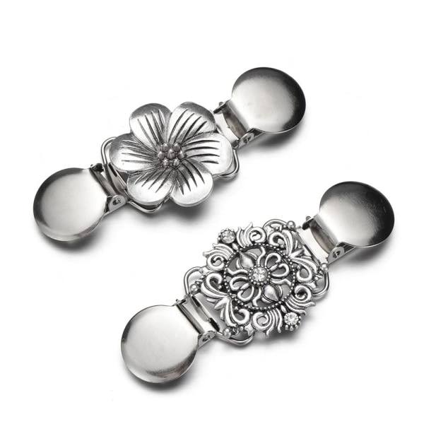 Blommig Cardigan-klämma Sjalbrosch Anka Klämma 2 2