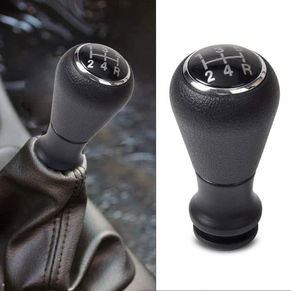 5-trins gearknop - Sort/Sølv ABS - Til Peugeot Citroën - Direkte udskiftning
