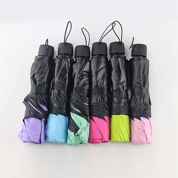 Blommigt paraply hopfällbart reseparaply 8 ribbor miniparaply litet anti-uv kompakt paraply för män kvinnor