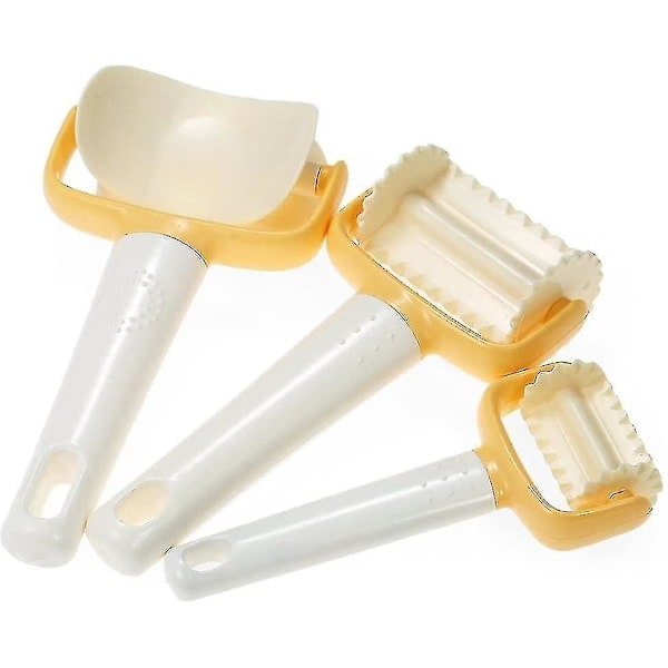 Plastkakform, rund fyrkantig form, kavel 1 set-vit