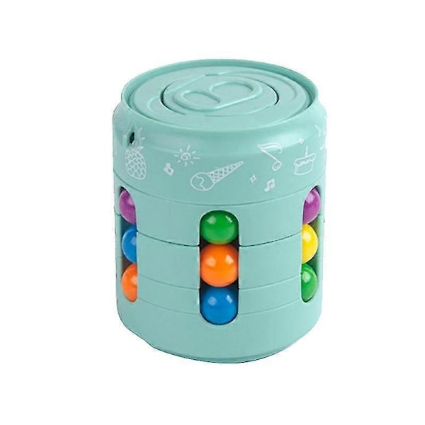 Roterende Magic Bean Legetøj Fidget Cube Legetøj Børn Rubiks Terning Legetøj til stressaflastning Blue