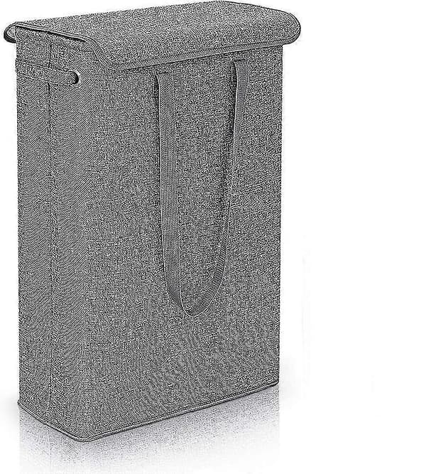 Tvättkorg med lock och handtag grey