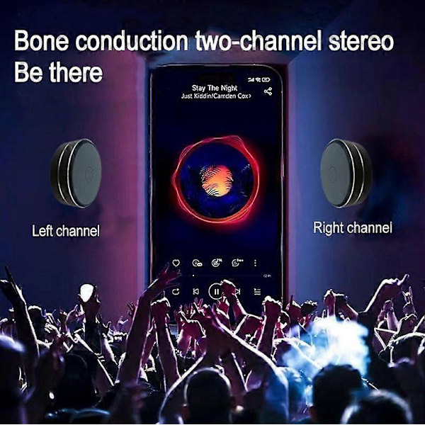 3Colors Buzzgo Højttaler, Bluetooth Mini Højttaler Knogleledning Silver