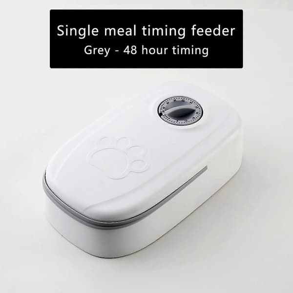 Tidsforseglet Foderautomat, Kæledyrsfoderautomat med Timer, Madtiming og Kontrol, Foderdispenser, 48-timers Timing