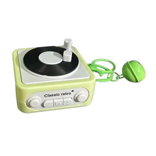 Mini Retro Båndoptager Nøglering Bærbar Nøglering Grøn
