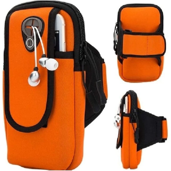 Universal löparmband, armbandshållare för mobiltelefon Sportarmband, orange