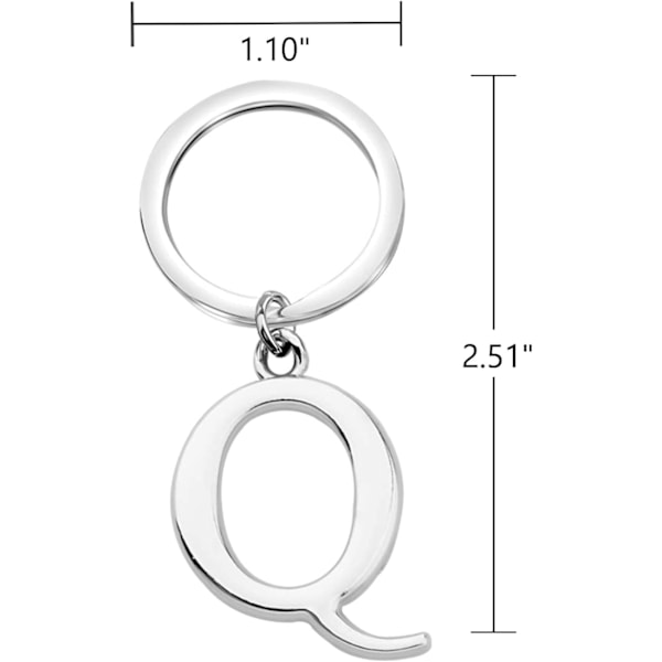 Nøglering Bogstav - Initial Alfabetet Nøglering Charm Bogstav Q