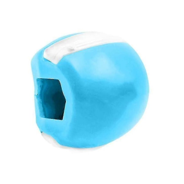 3 förpackningar med tuggbollar i silikon för träningsbollar för ansikts-, haka- och nackmuskler blue