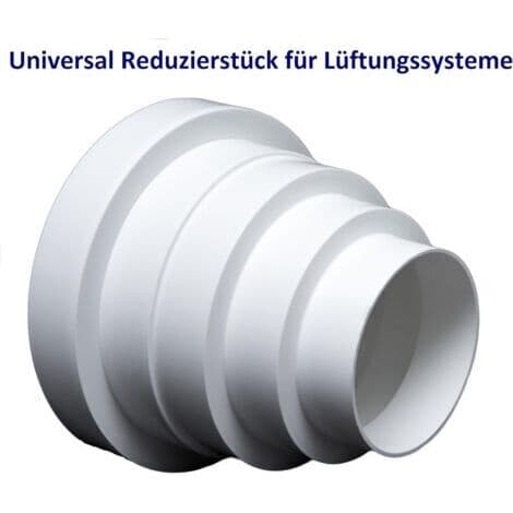 Universal rund reduktion til ventilationssystemer med en diameter på 80 til 150 mm - RDRC kanal