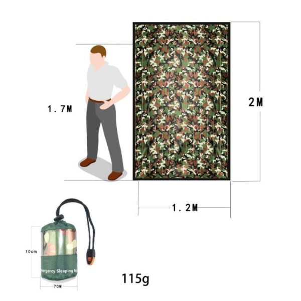 EEEKit 2-pack Nödsovsäck Vattentät Lättviktig Termisk Bivy Bag Överlevnad