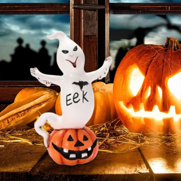 Halloween-dekorasjon Søt Spøkelsesfigur Samling Mote Skrivebordsornament EeK