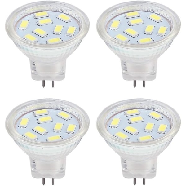 2W MR11 GU4 LED-lampa 12 Volt Kallvit 6000K, 20W Halogenersättning, MR11 G4/GU4.0 LED-spotlight för Hem, Landskap, Infälld