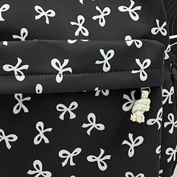 Söt Ryggsäck Estetisk Skolryggsäck - Kawaii Skolväska Blommig Preppy Ryggsäck för Skolflickor Skolväska