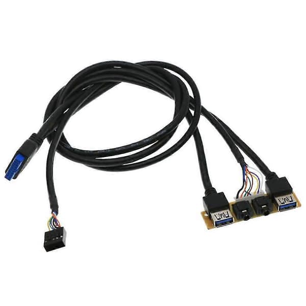 60 cm frontpanel USB3.0+USB3.0+HD lydstikporte I/O-kort+internt kabel USB-ramme DIY