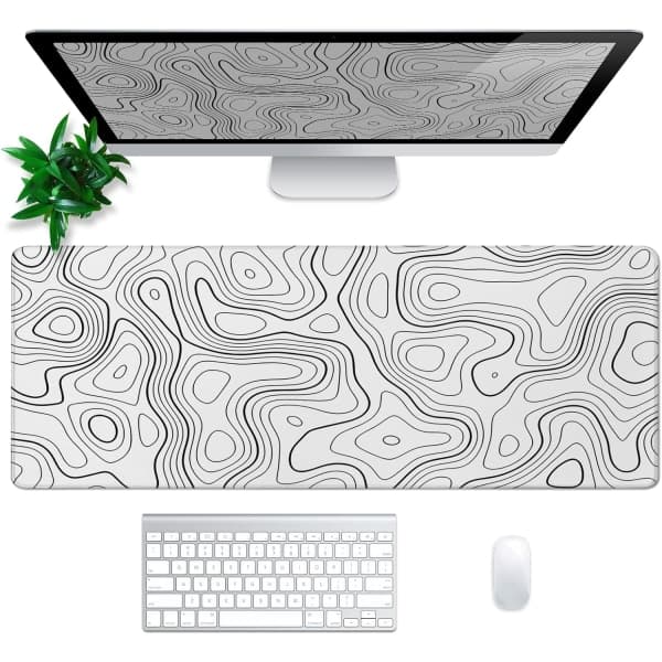 Contour Gaming Musematte Hvit Stor Musematte for Tastatur og Mus