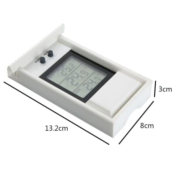 Digital Max Min Växthustermometer Väggmonterad LCD-display Inomhus Utomhus Temperaturmätare, Svart
