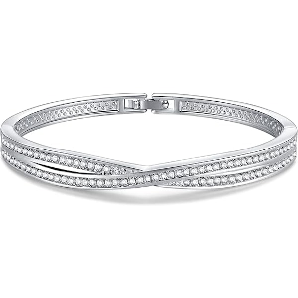 Mors Dag Presenter Vitguldpläterad/Roséguldpläterad Cubic Zirconia Armband B