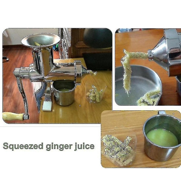 Manuell vetegräsjuicer i rostfritt stål Manuell spiral långsam press Fruktvetegräs Grönsaksapelsinjuice